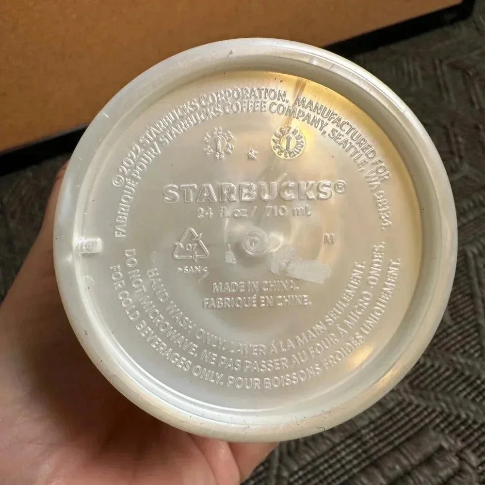 Starbucks Spring 2023 White Pearl Shell Mermaid Siren Scales Tumbler Venti 24oz